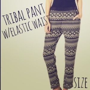 Black and White Tribal Pant